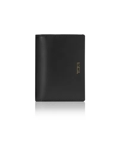 Tumi Nassau Gusseted Card Case In Black Smooth