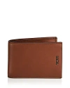 Tumi Nassau Leather Slim Bifold Wallet In Cognac