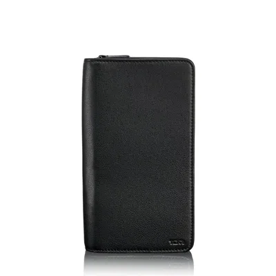 Tumi Nassau Long Zip-around Rfid Travel Wallet Organizer In Black