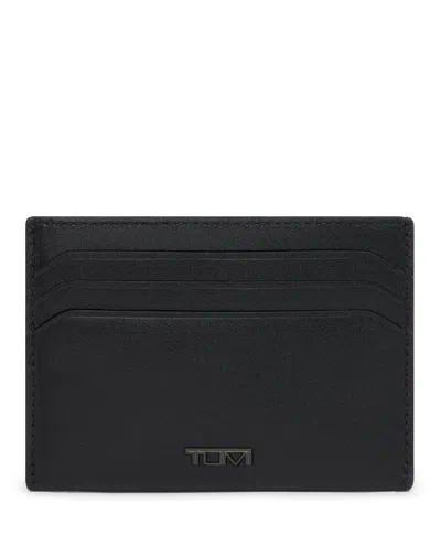 Tumi Nassau Slg 6 Credit Card Slim Card Case In Black Smooth