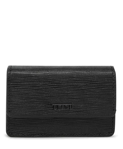 Tumi Nassau Slg Business Card Case In Black Embossed