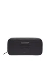 Tumi Nassau Slg Leather Embossed Travel Watch Case In Black