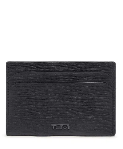 Tumi Nassau Slg Slim Card Case In Black Embossed