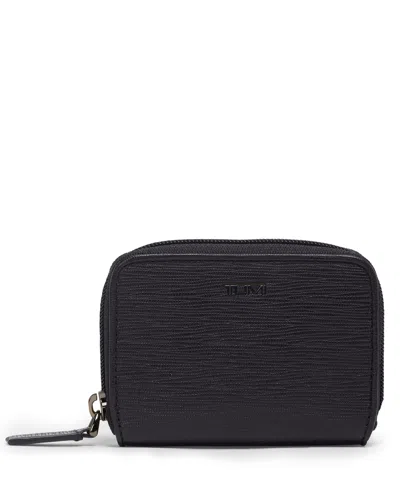 Tumi Nassau Slg Zip-around Card Case In Black Embossed
