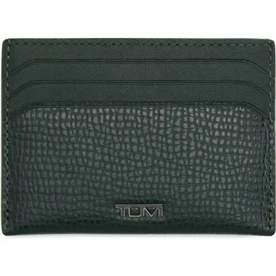Tumi Nassau Slim Leather Card Case In Green