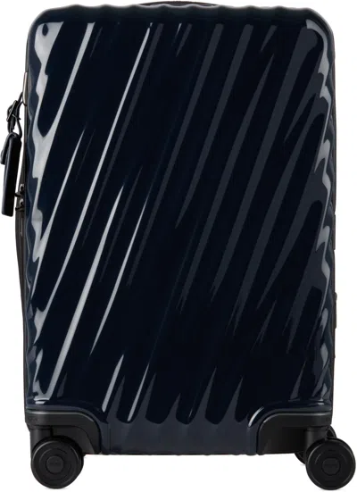 Tumi Navy International Expandable 4 Wheeled Carry-on Suitcase