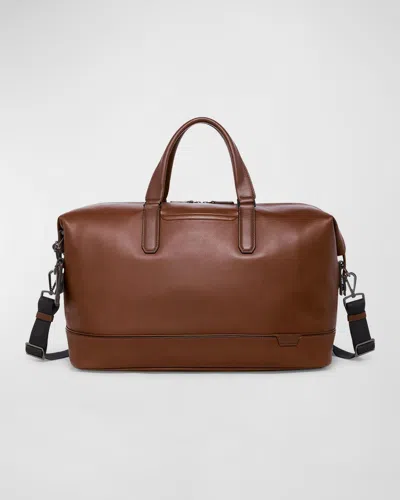 Tumi Nelson Leather Duffel Bag In Cognac