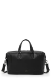 Tumi Nelson Leather Duffle Bag In Black Bombe