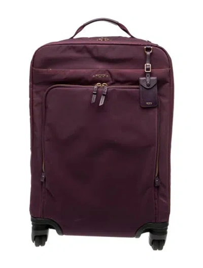 Pre-owned Tumi Nylon & Leather Suitcase In Purple