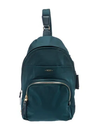 Pre-owned Tumi Nylon Backpack In Blue