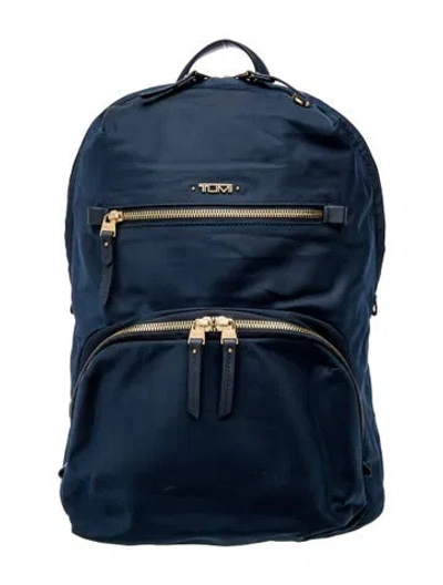 Pre-owned Tumi Nylon Backpack In Blue