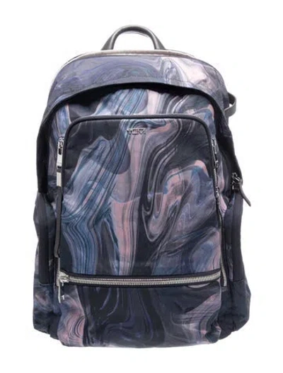 Pre-owned Tumi Nylon Backpack In Blue