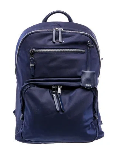 Pre-owned Tumi Nylon Backpack In Blue