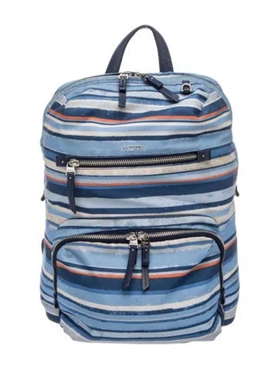 Pre-owned Tumi Nylon Backpack In Blue