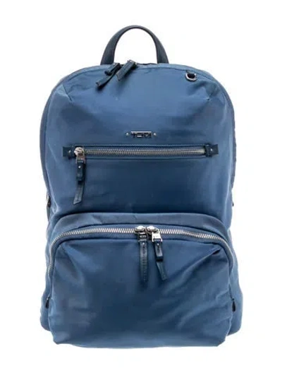 Pre-owned Tumi Nylon Backpack In Blue