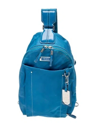 Pre-owned Tumi Nylon Backpack In Blue