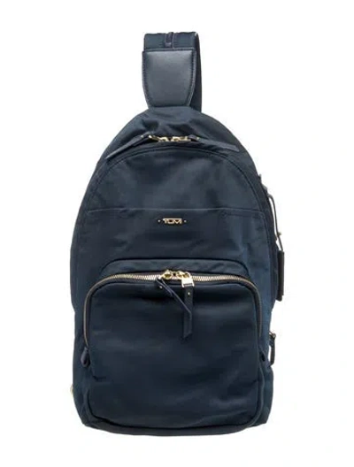 Pre-owned Tumi Nylon Backpack In Blue