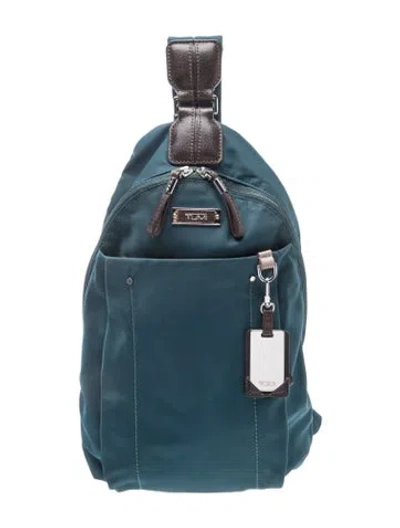 Pre-owned Tumi Nylon Backpack In Blue