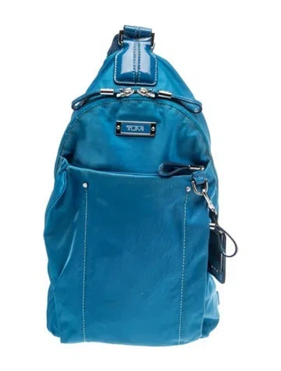 Pre-owned Tumi Nylon Backpack In Blue