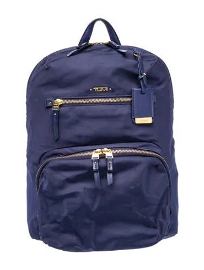 Pre-owned Tumi Nylon Backpack In Blue