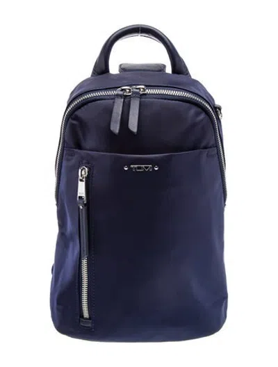 Pre-owned Tumi Nylon Backpack In Blue