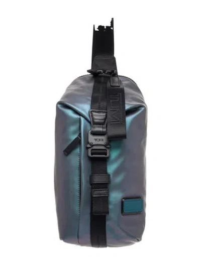 Pre-owned Tumi Nylon Backpack In Blue/grey