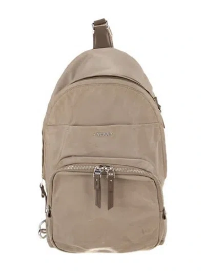 Pre-owned Tumi Nylon Backpack In Brown