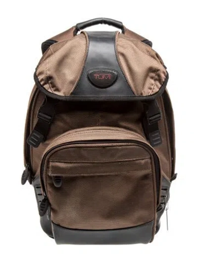 Pre-owned Tumi Nylon Backpack In Brown