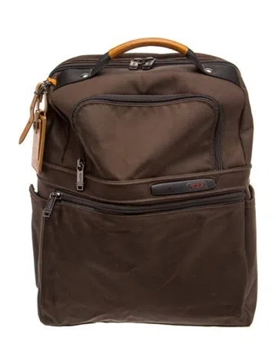 Pre-owned Tumi Nylon Backpack In Brown