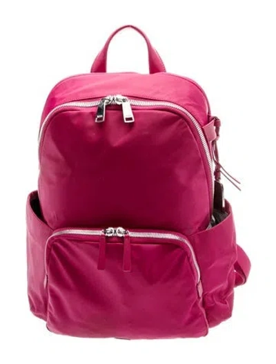 Pre-owned Tumi Nylon Backpack In Burgundy