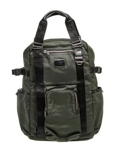 Pre-owned Tumi Nylon Backpack In Green