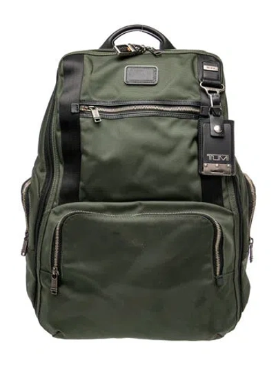 Pre-owned Tumi Nylon Backpack In Green