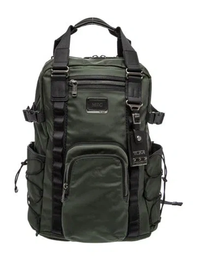 Pre-owned Tumi Nylon Backpack In Green