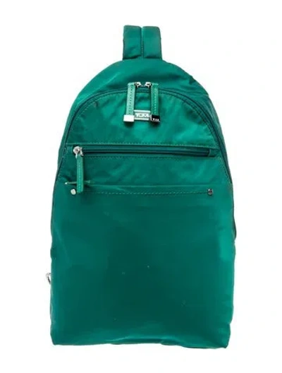 Pre-owned Tumi Nylon Backpack In Green