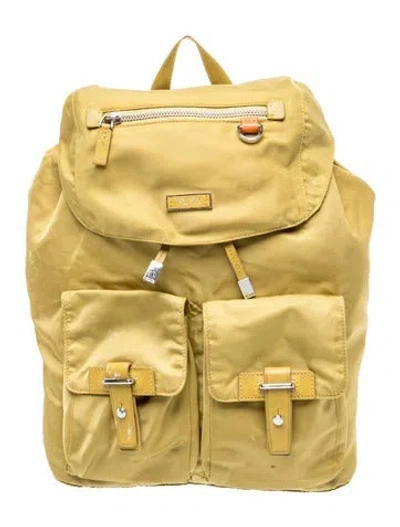 Pre-owned Tumi Nylon Backpack In Green