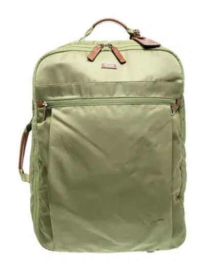 Pre-owned Tumi Nylon Backpack In Green