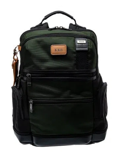 Pre-owned Tumi Nylon Backpack In Green