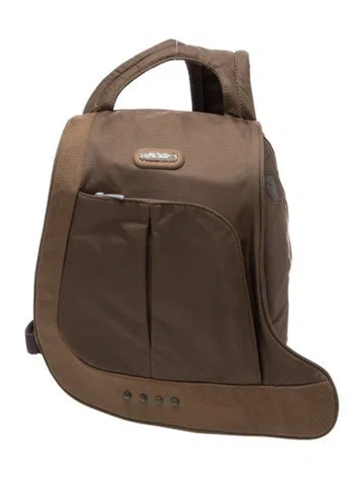 Pre-owned Tumi Nylon Backpack In Green
