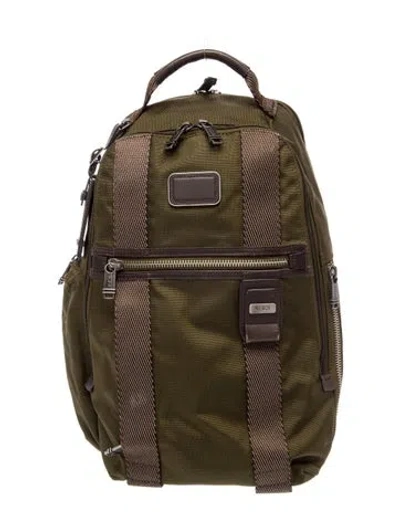 Pre-owned Tumi Nylon Backpack In Green