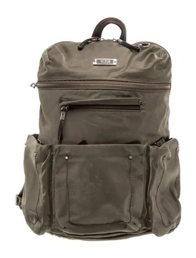 Pre-owned Tumi Nylon Backpack In Green