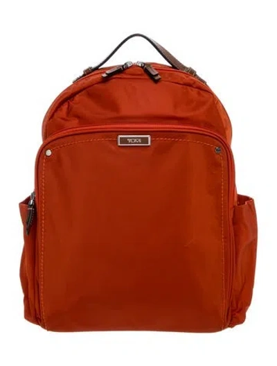 Pre-owned Tumi Nylon Backpack In Orange