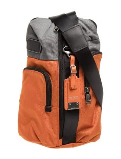Pre-owned Tumi Nylon Backpack In Orange