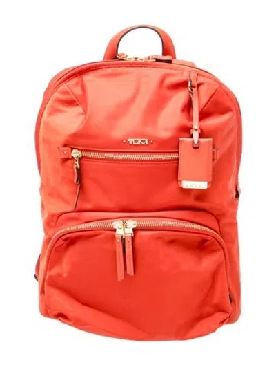 Pre-owned Tumi Nylon Backpack In Orange