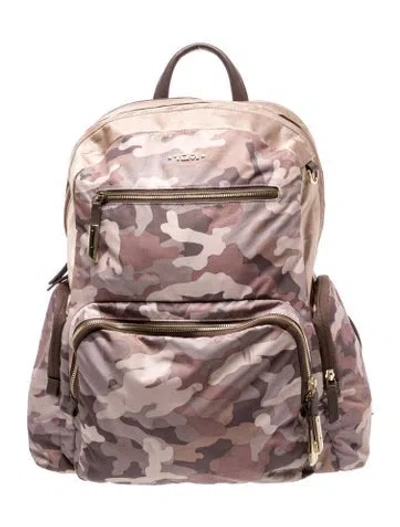 Pre-owned Tumi Nylon Backpack In Pink