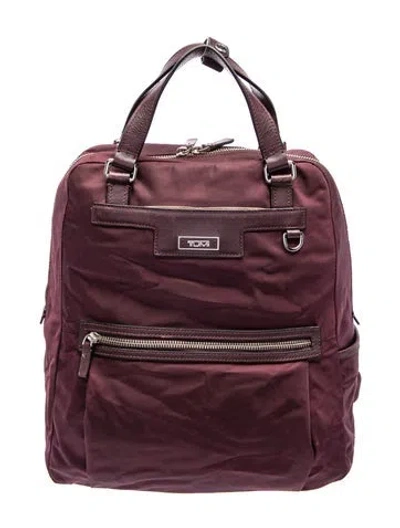 Pre-owned Tumi Nylon Backpack In Purple