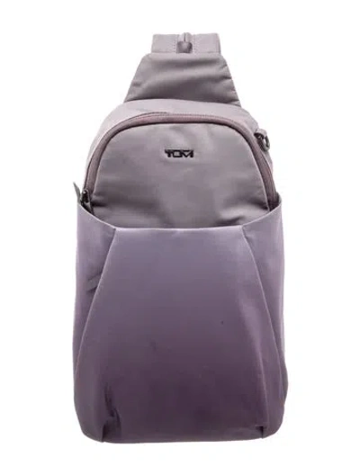 Pre-owned Tumi Nylon Backpack In Purple