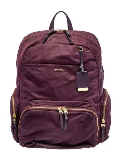 Pre-owned Tumi Nylon Backpack In Purple