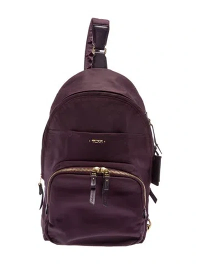 Pre-owned Tumi Nylon Backpack In Purple