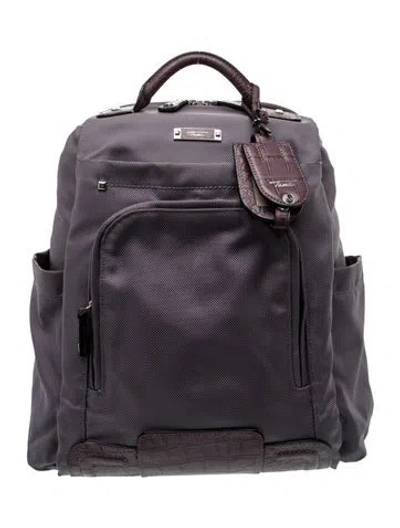 Pre-owned Tumi Nylon Backpack In Purple