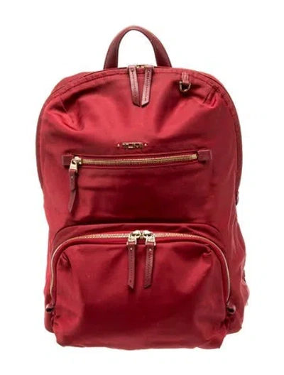 Pre-owned Tumi Nylon Backpack In Red